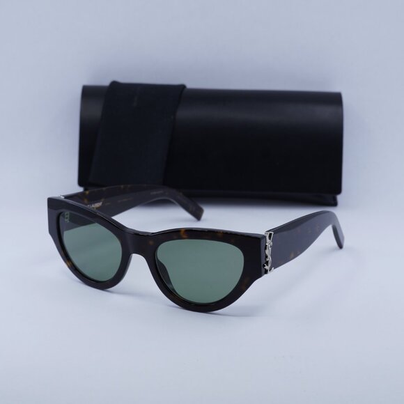 🕶️ New Saint Laurent SLM94 008 Sunglasses - Dark Havana Frame, Green Lenses - Picture 11 of 11